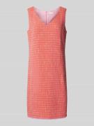 Milano Italy Knielanges Kleid mit V-Ausschnitt in Koralle, Größe 34