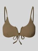 Shiwi Bikini-Oberteil mit V-Ausschnitt Modell 'Leah' in Oliv, Größe 36