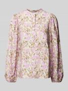 MSCH Copenhagen Bluse mit floralem Print Modell 'Nathalina' in Violett...