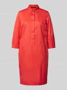 Betty Barclay Knielanges Hemdblusenkleid mit 1/2-Arm in Rot, Größe 42