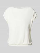 OPUS T-Shirt mit Kappärmeln Modell 'Srippi' in Offwhite, Größe 42