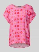 Montego Blusenshirt mit Allover-Print in Pink, Größe 38