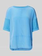Marc Cain T-Shirt in unifarbenem Design in Blau, Größe 34