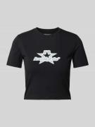 Low Lights Studios Cropped T-Shirt mit Label-Print Modell 'SUPERSTAR' ...