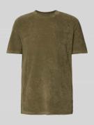 Christian Berg Men T-Shirt aus Frottee in Khaki, Größe L