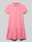 Tommy Hilfiger Teens Kleid mit Logo-Stitching Modell 'ESSENTIAL' in Pi...