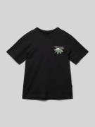 Jack & Jones T-Shirt mit Motiv-Print Modell 'TAMPA' in Black, Größe 14...