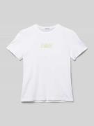 Calvin Klein Jeans T-Shirt mit Label-Print in Weiss, Größe 140