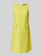 Luisa Cerano Knielanges Kleid mit Strukturmuster in Gelb, Größe 34