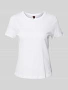 Stefanel T-Shirt im unifarbenen Design in Offwhite, Größe XL