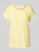 Christian Berg Woman T-Shirt mit Ziersteinbesatz in Hellgelb, Größe 38