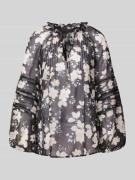 Guess Bluse mit floralem Print Modell 'GILDA' in Black, Größe XS