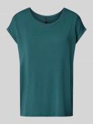 Vero Moda T-Shirt in unifarbenem Design Modell 'AVA' in Blau, Größe XS