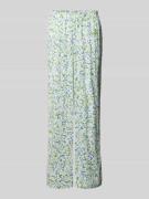 Vila Wide Leg Stoffhose mit Allover-Print Modell 'POVA' in Schilf, Grö...