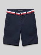 Tommy Hilfiger Teens Bermudas mit Stoffgürtel in Marine, Größe 128