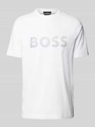 BOSS Green T-Shirt mit Logo-Print Modell 'Teebero' in Weiss, Größe L