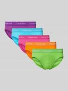 Calvin Klein Underwear Slip mit Label-Detail im 5er-Pack in Gelb, Größ...