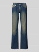 WEEKDAY Straight Fit Jeans im Used-Look Modell 'Arrow' in Jeansblau, G...