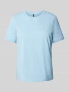Pieces T-Shirt mit Motiv-Stitching Modell 'RIA' in Hellblau, Größe XS