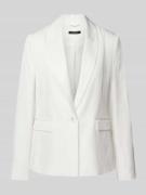 comma Blazer aus Viskose-Leinen-Mix in unifarbenem Design in Offwhite,...