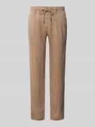 Bruun & Stengade Tapered Fit Hose aus Leinen Modell 'LOUIS' in Hellbra...