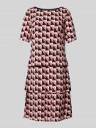 Betty Barclay Knielanges Kleid im Stufen-Look in Pink, Größe 36