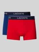 Lacoste Trunks mit elastischem Label-Bund in Marine, Größe M