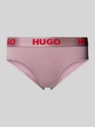HUGO Slip mit elastischem Label-Bund in Mauve, Größe XS