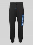Hugo Blue Regular Fit Sweatpants mit Label-Print Modell 'Nuram' in Bla...