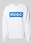 Hugo Blue Sweatshirt mit Stehkragen Modell 'Niero' in Weiss, Größe M
