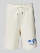 Hugo Blue Shorts mit Allover-Muster in Offwhite, Größe L