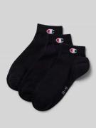 CHAMPION Socken mit Logo-Detail Modell 'QUARTER' im 3er-Pack in Black,...