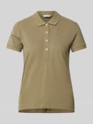Gant Slim Fit Poloshirt mit Label-Stitching in Khaki, Größe S