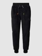 EA7 Emporio Armani Sweatpants mit Teddyfell in Black, Größe XL