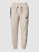 EA7 Emporio Armani Sweatpants mit Teddyfell in Beige, Größe L