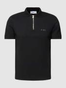 Balr. Regular Fit Poloshirt mit Reißverschluss in Black, Größe S