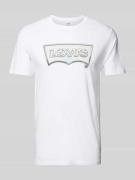 Levi's® T-Shirt mit Label-Print und Rundhalsausschnitt in Weiss, Größe...