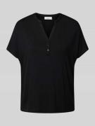 s.Oliver RED LABEL T-Shirt mit Tunikakragen in Black, Größe 34