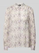 THE KOOPLES Bluse mit floralem Allover-Print in Ecru, Größe 38