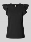 Soyaconcept T-Shirt in unifarbenem Design Modell 'Loraine' in Black, G...