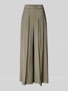 MOS MOSH Wide Leg Hose mit Bundfalten Modell 'Thea Eden' in Khaki, Grö...