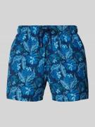 MCNEAL Badehose mit Allover-Print in Marine, Größe L