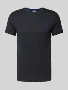 Gant T-Shirt mit Label-Stitching in Black, Größe S