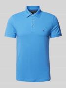 Tommy Hilfiger Slim Fit Poloshirt mit Label-Stitching in Aqua, Größe X...