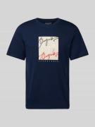 Jack & Jones T-Shirt mit Label-Print Modell 'JOSHUA' in Dunkelblau, Gr...