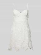 Gina Tricot Minikleid mit Spitzenbesatz Modell 'Bloom' in Offwhite, Gr...