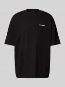 Pegador Oversized T-Shirt mit Label-Print in Black, Größe XS