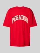 Pegador Oversized T-Shirt mit Label-Print in Rot, Größe XS