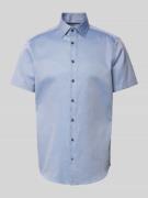 Christian Berg Men Regular Fit Business-Hemd mit 1/2-Arm in Jeansblau,...