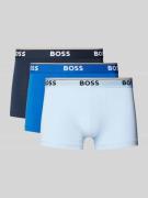 BOSS Trunks mit elastischem Logo-Bund im 3er-Pack in Blau, Größe S